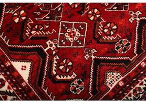 Tappeto Shiraz Stilizzato Rosso Scuro Nero 169x264 Cm