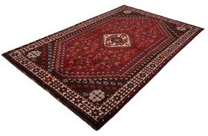 Tappeto Shiraz Stilizzato Rosso Scuro Nero 160x253 Cm