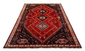 Tappeto Shiraz Geometrico Rosso Blu Scuro 170x262 Cm