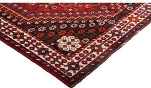 Tappeto Shiraz Stilizzato Rosso Scuro Nero 160x253 Cm
