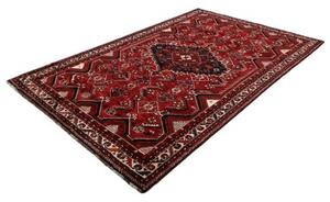 Tappeto Shiraz Stilizzato Rosso Scuro Nero 169x264 Cm