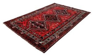 Tappeto Shiraz Stilizzato Rosso Mattone Nero 171x251 Cm