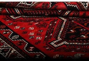 Tappeto Shiraz Stilizzato Rosso Mattone Nero 171x251 Cm