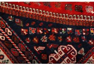 Tappeto Shiraz Geometrico Rosso Blu Scuro 170x262 Cm