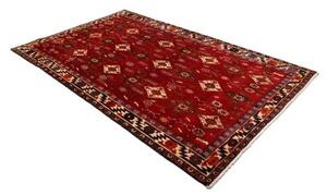 Tappeto Shiraz Geometrico Rosso Beige 158x258 Cm
