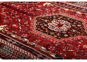 Tappeto Shiraz Stilizzato Rosso Scuro Nero 160x250 Cm