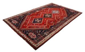 Tappeto Shiraz Geometrico Rosso Blu Scuro 170x262 Cm