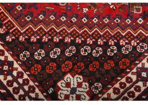 Tappeto Shiraz Stilizzato Rosso Scuro Nero 160x253 Cm