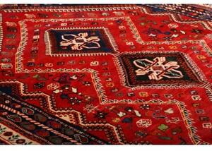 Tappeto Shiraz Geometrico Rosso Blu Scuro 170x262 Cm