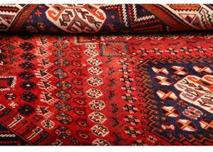 Tappeto Shiraz Stilizzato Rosso Mattone Blu Notte 170x280 Cm
