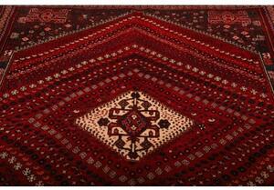 Tappeto Shiraz Stilizzato Rosso Scuro Blu Scuro 170x249 Cm