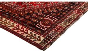 Tappeto Shiraz Geometrico Rosso Scuro Nero 162x248 Cm