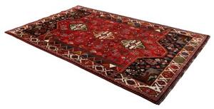Tappeto Shiraz Stilizzato Rosso Nero 170x275 Cm