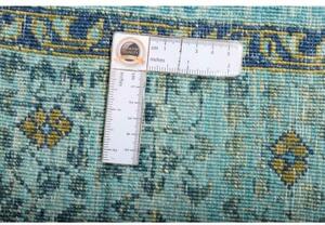 Tappeto Kairo Stilizzato Verde Petrolio Ocra 173x243 Cm