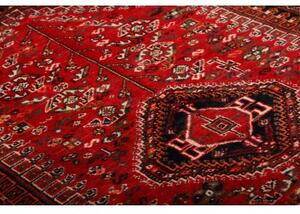 Tappeto Shiraz Geometrico Rosso Scuro Nero 162x248 Cm