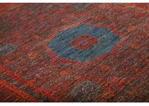 Tappeto Kairo Medaglione Rosso Mattone Blu Petrolio 152x200 Cm
