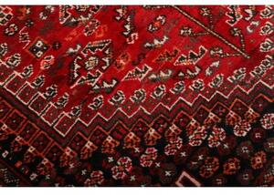 Tappeto Shiraz Geometrico Rosso Scuro Nero 162x248 Cm