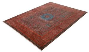 Tappeto Kairo Medaglione Rosso Mattone Blu Petrolio 152x200 Cm