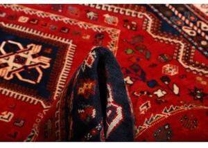 Tappeto Shiraz Geometrico Rosso Blu Scuro 170x262 Cm