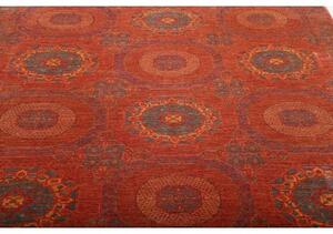 Tappeto Kairo Stilizzato Rosso Blu 204x293 Cm