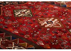 Tappeto Shiraz Stilizzato Rosso Nero 170x275 Cm