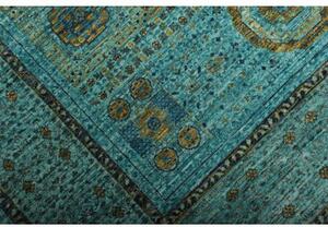 Tappeto Kairo Stilizzato Verde Petrolio Ocra 173x243 Cm