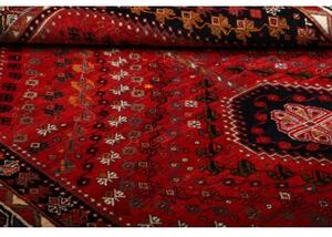 Tappeto Shiraz Stilizzato Rosso Nero 162x250 Cm