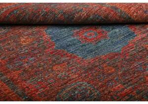 Tappeto Kairo Medaglione Rosso Mattone Blu Petrolio 152x200 Cm