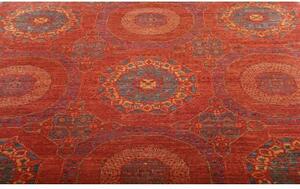 Tappeto Kairo Geometrico Rosso Mattone Blu Avio 171x240 Cm