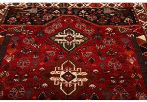 Tappeto Shiraz Stilizzato Rosso Nero 170x275 Cm