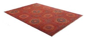 Tappeto Kairo Geometrico Rosso Mattone Blu Avio 171x240 Cm