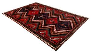Tappeto Shiraz Figurativo Rosso Blu Scuro 177x263 Cm