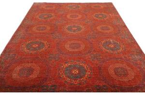 Tappeto Kairo Stilizzato Rosso Blu 204x293 Cm