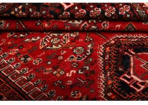 Tappeto Shiraz Geometrico Rosso Scuro Nero 162x248 Cm