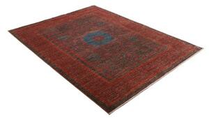 Tappeto Kairo Medaglione Rosso Mattone Blu Petrolio 152x200 Cm