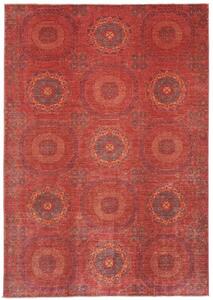 Tappeto Kairo Stilizzato Rosso Blu 204x293 Cm