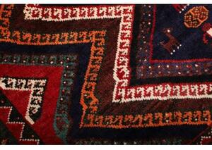 Tappeto Shiraz Figurativo Rosso Blu Scuro 177x263 Cm
