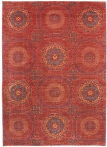 Tappeto Kairo Geometrico Rosso Mattone Blu Avio 171x240 Cm