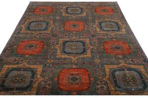 Tappeto Kairo Geometrico Blu Mattone 202x302 Cm