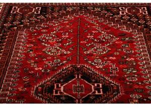 Tappeto Shiraz Geometrico Rosso Scuro Nero 162x248 Cm