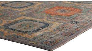 Tappeto Kairo Geometrico Blu Mattone 202x302 Cm