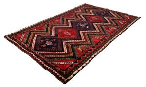 Tappeto Shiraz Figurativo Rosso Blu Scuro 177x263 Cm