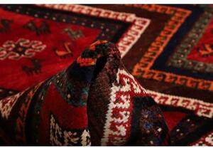 Tappeto Shiraz Figurativo Rosso Blu Scuro 177x263 Cm