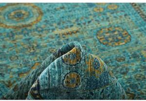 Tappeto Kairo Stilizzato Verde Petrolio Ocra 173x243 Cm