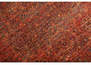 Tappeto Kairo Geometrico Rosso Ruggine Blu Petrolio 98x151 Cm