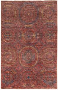 Tappeto Kairo Geometrico Rosso Mattone Blu Petrolio 98x154 Cm