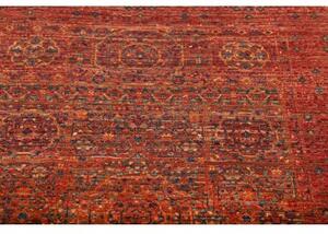Tappeto Kairo Stilizzato Rosso Ruggine Blu 98x151 Cm