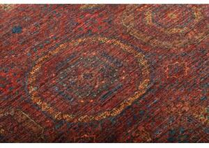 Tappeto Kairo Geometrico Rosso Mattone Blu Petrolio 98x154 Cm