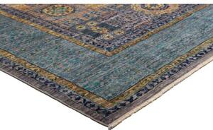 Tappeto Kairo Geometrico Blu Petrolio Ocra 149x203 Cm