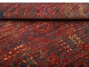 Tappeto Kairo Geometrico Rosso Mattone Blu Petrolio 98x154 Cm